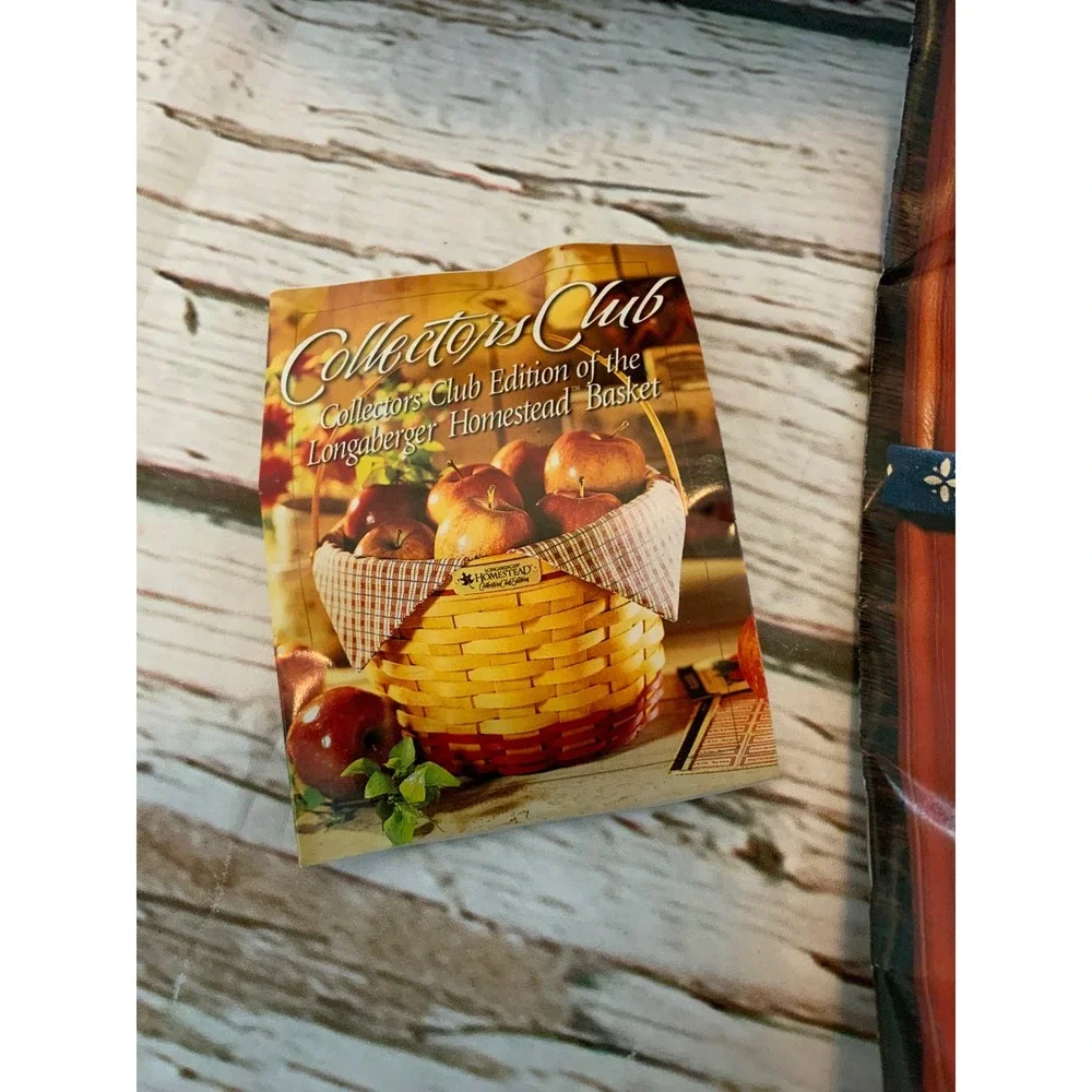 Longaberger 1999 Collectors Club Homestead Basket Liner Protector Booklets